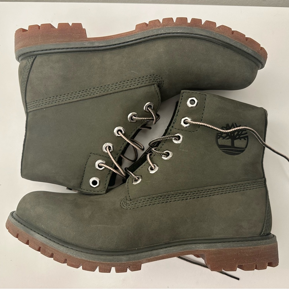 Timberland Olive Lace-Up Boots